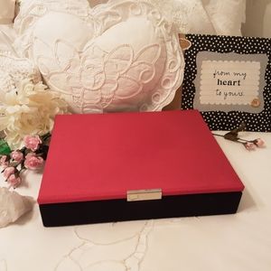 MILANO SERIES RED 5 COMPARTMENTS JEWELRY BOX
